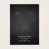 Earring Jewelry Display Card, Rustic Chalkboard (Vorderseite)