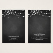 Earring Jewelry Display Card, Rustic Dark Wood (Vorne & Hinten)