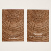 Earring Jewelry Display Card, Rustic Wood Ring (Vorne & Hinten)
