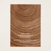 Earring Jewelry Display Card, Rustic Wood Ring (Rückseite)