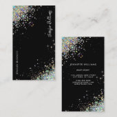 Earring Jewelry Holographic Glitzer Black Display Visitenkarte (Vorne/Hinten)