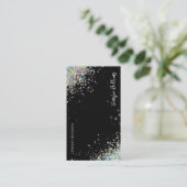 Earring Jewelry Holographic Glitzer Black Display Visitenkarte (Stehend Vorderseite)