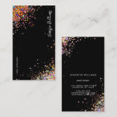 Earring Jewelry Holographic Glitzer Black Display Visitenkarte (Vorne/Hinten)