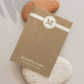 Earring & Jewelry Rustic Burlap Display Card