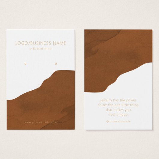 Earring Juwelier Display Card (Vorne & Hinten)