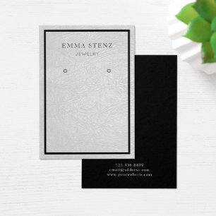 Earring Juwelier Display Card ・ Chic Leather