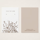 Earring Juwelier Display Card ・ Earthy floral (Vorne & Hinten)