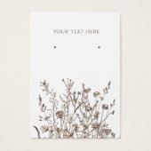 Earring Juwelier Display Card ・ Earthy floral (Vorderseite)