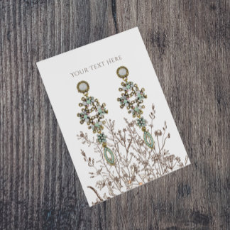 Earring Juwelier Display Card ・ Earthy floral