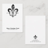 Earring Juwelier Display Card ・ Lilie Französisch Visitenkarte (Vorne/Hinten)