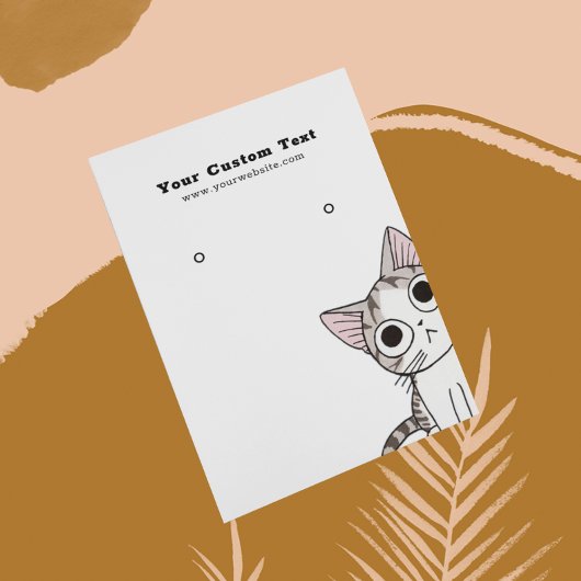 Earring Juwelier Display Card ・ Niedliche Kitten C Visitenkarte
