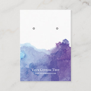Earring Juwelier Display Card ・ Pastel Watercolor Visitenkarte