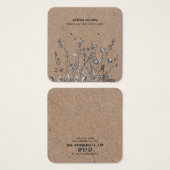 Earring Square Display Card ・ Rustikale Wildblumen (Vorne & Hinten)