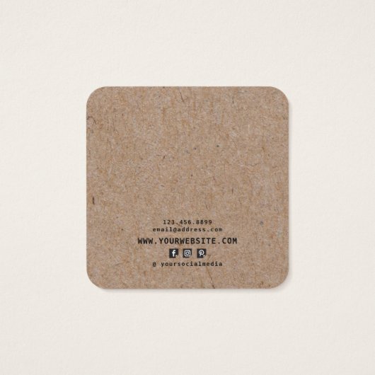 Earring Square Display Card ・ Rustikale Wildblumen (Rückseite)