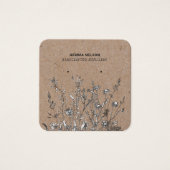Earring Square Display Card ・ Rustikale Wildblumen (Vorderseite)