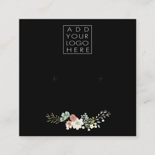 Earrings Backing Cards Add Your Own Logo Quadratische Visitenkarte (Vorderseite)