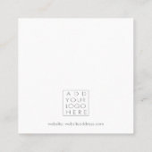 Earrings Backing Cards Add Your Own Logo Quadratische Visitenkarte (Rückseite)