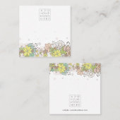 Earrings Backing Cards Add Your Own Logo Quadratische Visitenkarte (Vorne/Hinten)