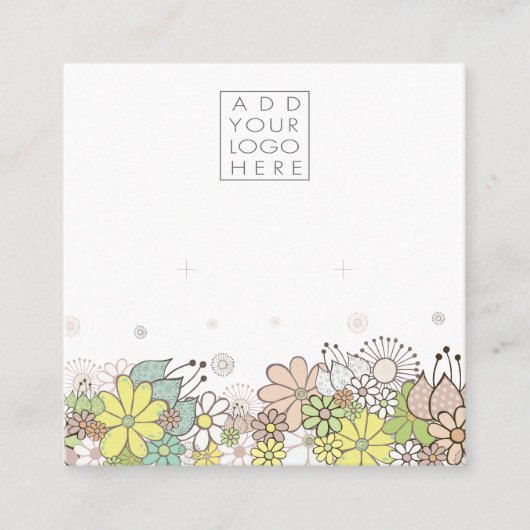 Earrings Backing Cards Add Your Own Logo Quadratische Visitenkarte (Vorderseite)