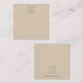 Earrings Backing Cards Canvas Add Your Own Logo Quadratische Visitenkarte (Vorne/Hinten)