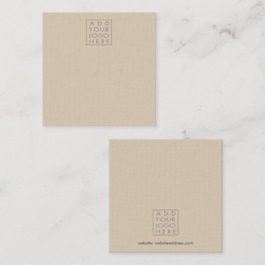 Earrings Backing Cards Canvas Add Your Own Logo Quadratische Visitenkarte (Vorne/Hinten)