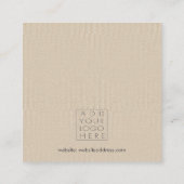 Earrings Backing Cards Canvas Add Your Own Logo Quadratische Visitenkarte (Rückseite)