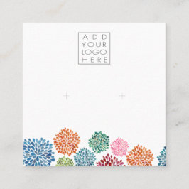 Earrings Backing Cards Rainbow Add Your Own Logo Quadratische Visitenkarte