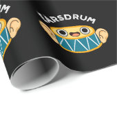 Earsdrum Funny Drummer Eardrum Pun Dark BG Geschenkpapier (Rolleneckpunkt)
