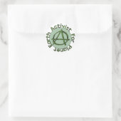 Earth Activist Runder Aufkleber (Tasche)