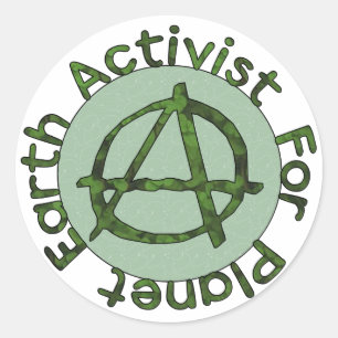Earth Activist Runder Aufkleber