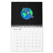 Earth and satellite in space kalender (Jan 2027)