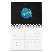 Earth and satellite in space kalender (Mär 2026)