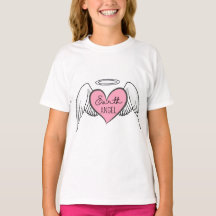 Earth Angel Girl's T-Shirt - Herz, Flügel & Halo