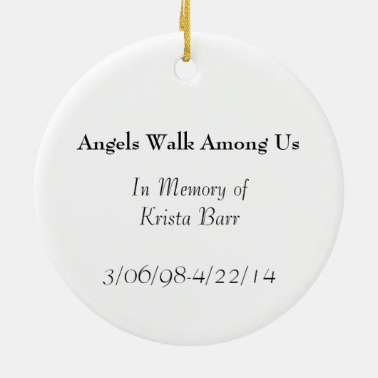 Earth Angel Keramik Ornament (Hinten)