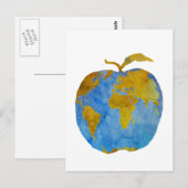 Earth Apple Postkarte (Vorne/Hinten)