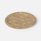 Earth Australian Dreamtime River Pattern Pappteller (Schrägansicht)