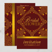 Earth Batik Tribal Brautparty Party Invites Einladung (Vorne/Hinten)