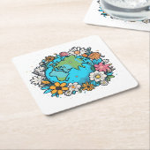 Earth Beauty Rechteckiger Pappuntersetzer (angewinkelt)