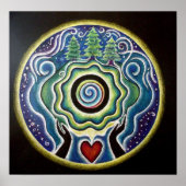 Earth Blessing Mandala Poster (Vorne)