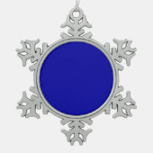 Earth Blue Schneeflocken Zinn-Ornament (Vorderseite)