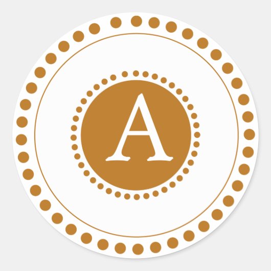 Earth Brown - Personalisierter Umschlag Aufkleber (Vorderseite)