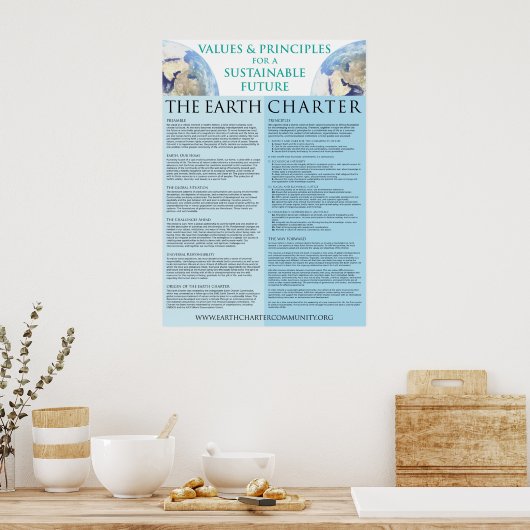 Earth Charter Poster - 22x31 Semi-Gloss (Küche)