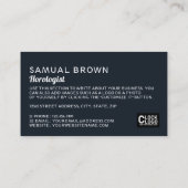 Earth Clock, Horologe Visitenkarte (Rückseite)