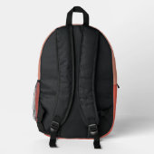 Earth Color Rainbow Personalisiert Girls School Bedruckter Rucksack (Rückseite)