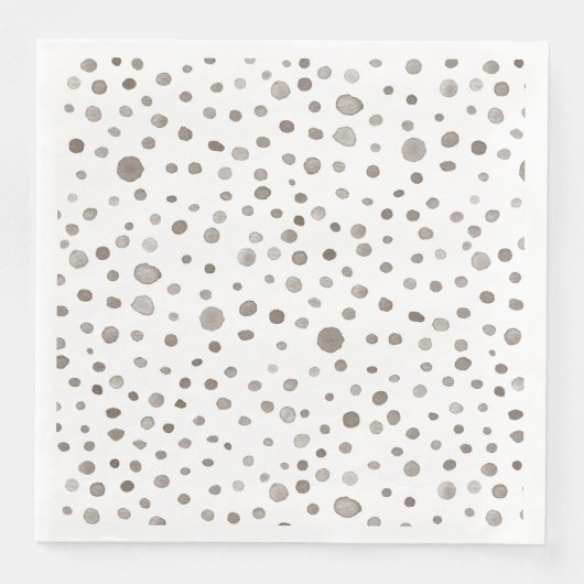 Earth Confetti Wasserfarbe Dots Papier Napkin Serviette (Vorderseite)