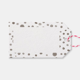 Earth Confetti Watercolor Dots Gift Tag Geschenkanhänger