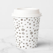 Earth Confetti Watercolor Dots Paper Cup Pappbecher (Rückseite)