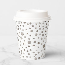 Earth Confetti Watercolor Dots Paper Cup