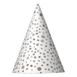 Earth Confetti Watercolor Dots Party Hat Partyhütchen