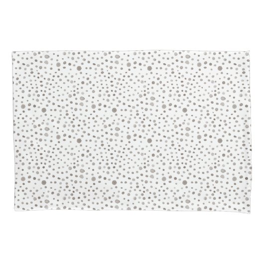 Earth Confetti Watercolor Dots Pillowcase Kissenbezug (Vorderseite)